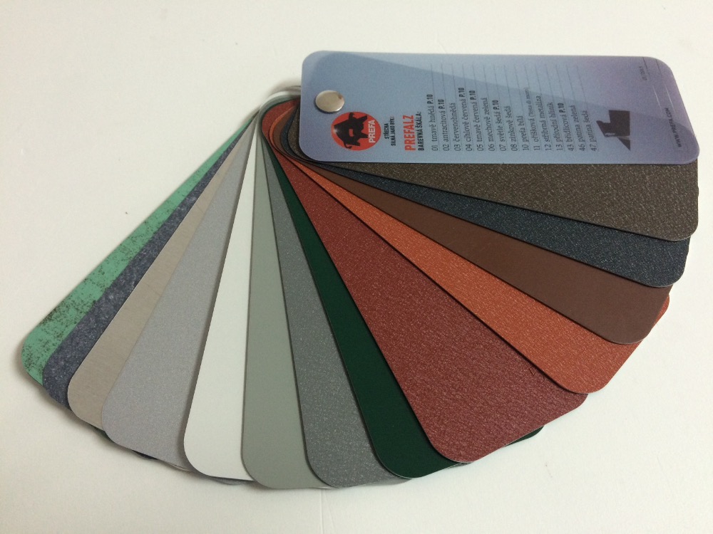 Prefalz einheitlich gefärbt